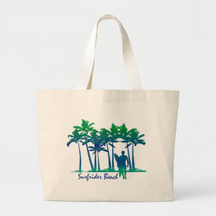 Surfrider Beach Hawaiian Palm Tree Mischung Jumbo Stoffbeutel