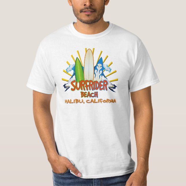 Surfrider Strand, Malibu, Kalifornien T-Shirt (Vorderseite)
