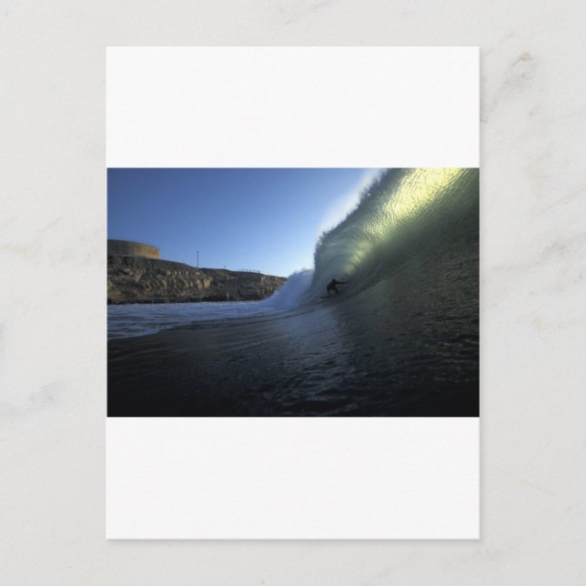 Surfröhre perfekte Welle Peru Postkarte (Vorderseite)