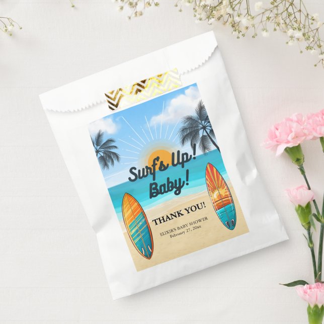 Surf's Up Baby - Babydusche Geschenktütchen (Versiegelt)