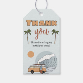 Surf's Up Birthday Danke Tag Geschenkanhänger