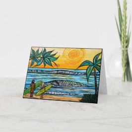 Surf's up Greeting Card Karte