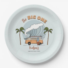 Surf's Up Ocean Wave Birthday Paper Plate Pappteller