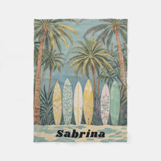 Surf's Up, Pastellstil Personalisiert Fleecedecke
