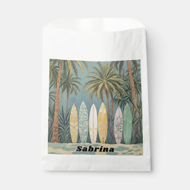 Surf's Up, Pastellstil Personalisiert Geschenktütchen (Vorderseite)