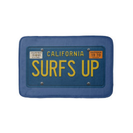 Surfs Up Retro 1969 California Nummernschild Surf Badematte