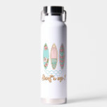 Surf's Up Summer Beach Surfboards Tropical  Trinkflasche<br><div class="desc">Retro look surfboards in tropical beach colors with Surf's Up text.</div>