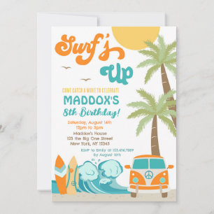 Surf's up Surf Beach Surfs Einladung zum Geburtsta