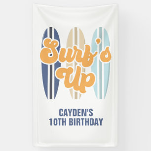 Surf's Up Surfboard Strand Geburtstag Banner