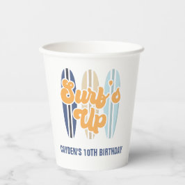 Surf's Up Surfboard Strand Geburtstag Pappbecher