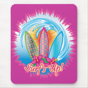 Surf's Up - Surfer Girl Mousepad