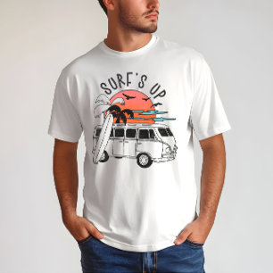 Surf's Up Vintag Summer Van Sunset T-Shirt