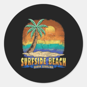Surfside Beach South Carolina Vintage abgenutzt S Runder Aufkleber