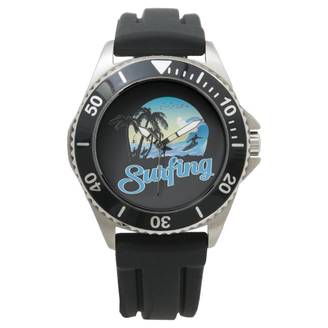 Surfstrand Armbanduhr (Vorderseite)