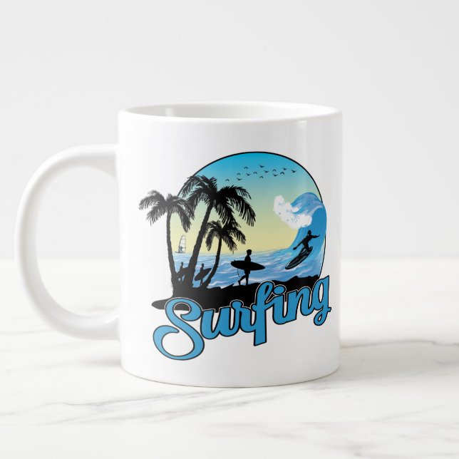 Surfstrand Jumbo-Tasse (Links)
