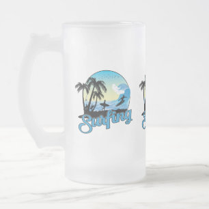 Surfstrand Mattglas Bierglas