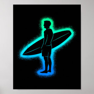 Surfstrand Surfboard Surfer Männer Kinder Jungen S Poster
