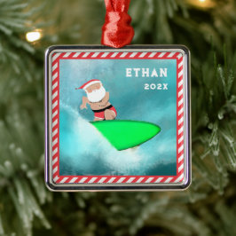 Surfsurfer Weihnachtsgeschenk Ornament Aus Metall