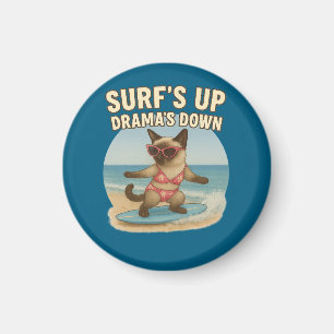 Surftheme für Siamkatze Magnet