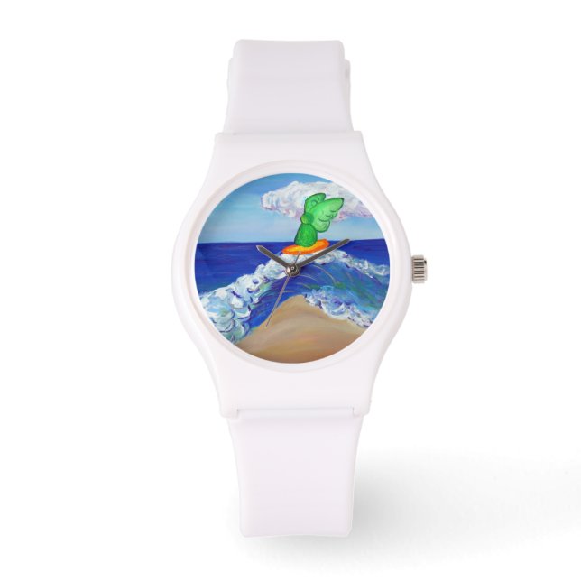 Surfwächter Angel Rapheal Custom Watch Design Armbanduhr (Vorderseite)