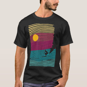 Surfwellen Surfer Beach Retro Sport Liebe T-Shirt