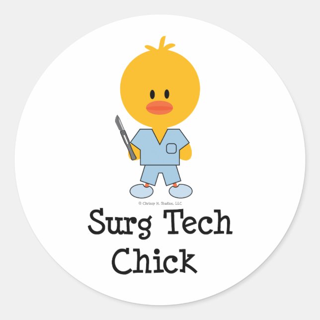 Surg Tech Chick Stickers (Vorderseite)