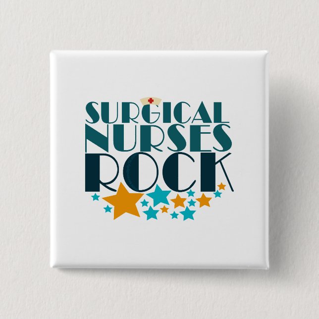 Surgical Nurses Rock Button (Vorderseite)