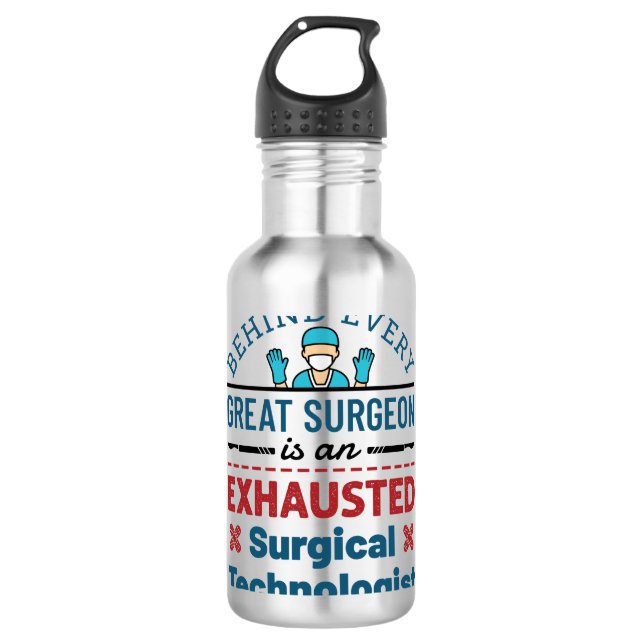Surgical Tech Funny Sprichwort Edelstahlflasche (Vorderseite)