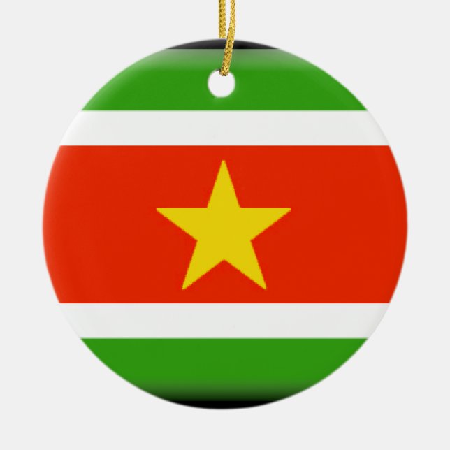 Surinam-Flagge Keramik Ornament (Vorne)