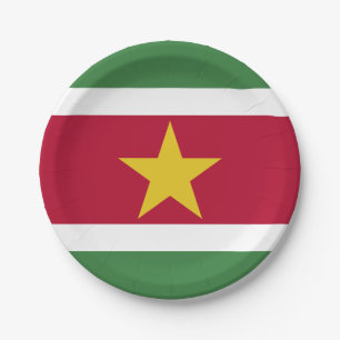 Surinam-Flagge Pappteller