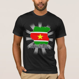 Surinam-Flaggen-Karte 2,0 T-Shirt
