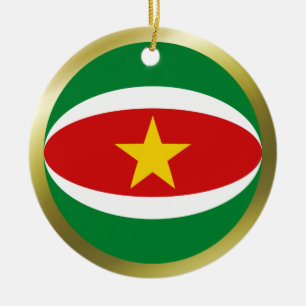 Surinam-Flaggen-Verzierung Keramikornament