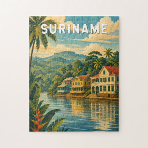 Surinam Illustration Reise Kunst Vintage