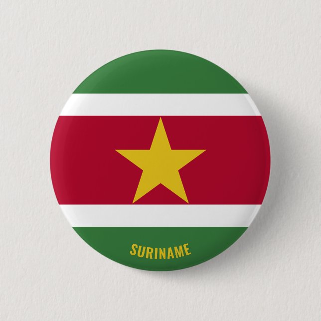 Suriname Flag Charming Patriotic Button (Vorderseite)