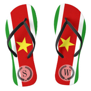 Suriname-Flag Flip Flops
