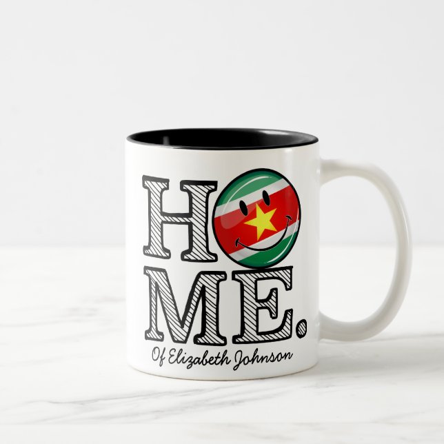 Suriname Flag HouseWarmer Zweifarbige Tasse (Rechts)