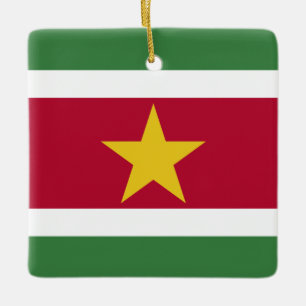 Suriname-Flag Keramikornament