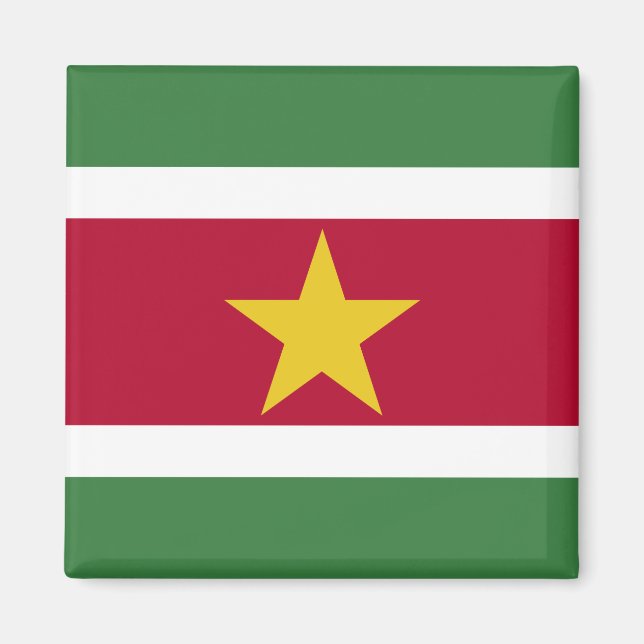 Suriname-Flag Magnet (Vorne)