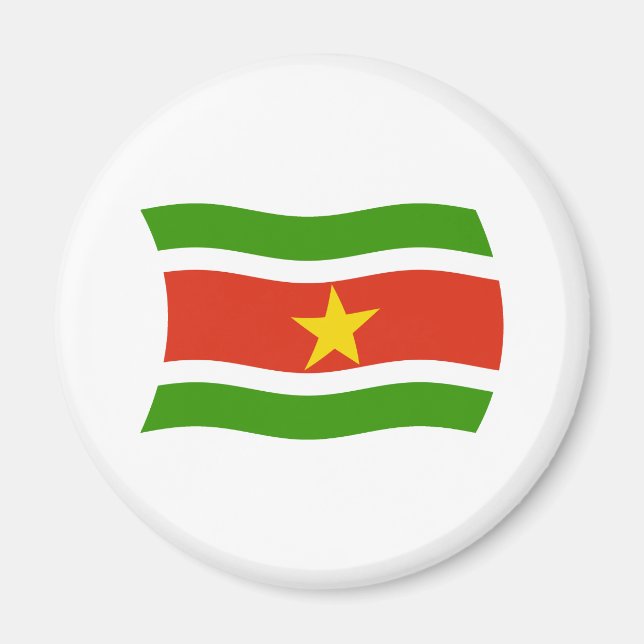 Suriname Flag Magnet (Vorne)