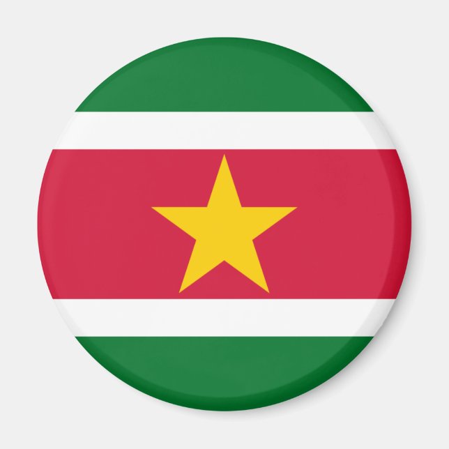Suriname Flag Magnet (Vorne)