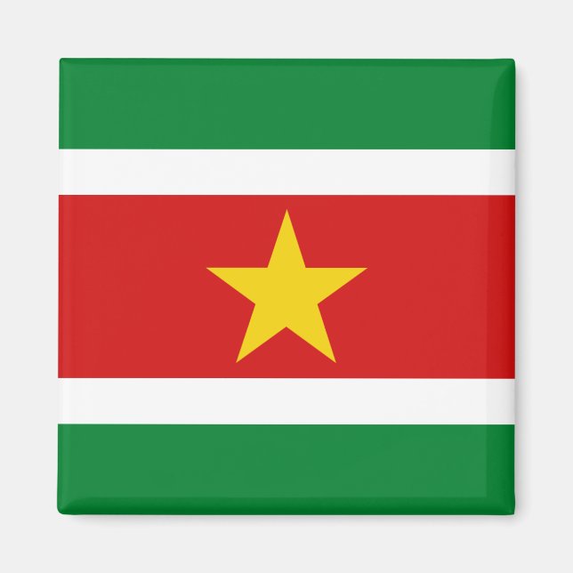 Suriname Flag Magnet (Vorne)