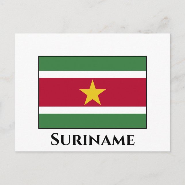 Suriname-Flag Postkarte (Vorderseite)