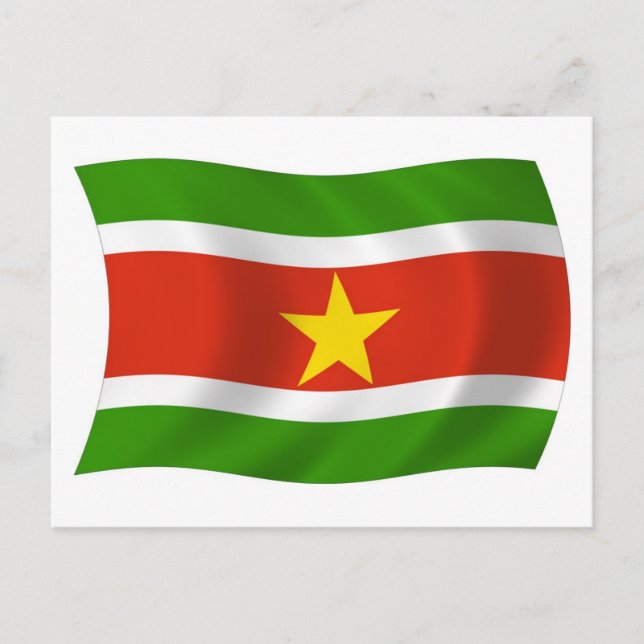 Suriname Flag Postkarte (Vorderseite)