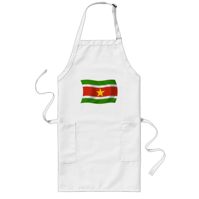 Suriname-Flag-Schürze Lange Schürze (Vorne)