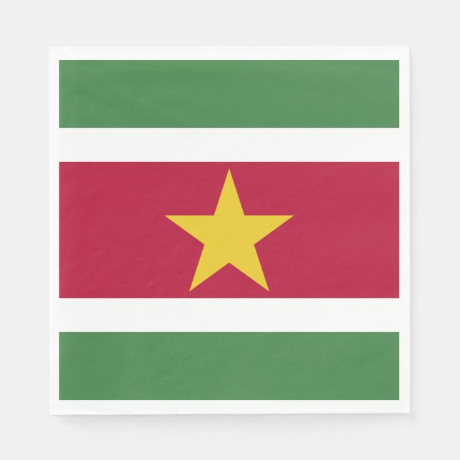 Suriname Flag Serviette (Vorderseite)
