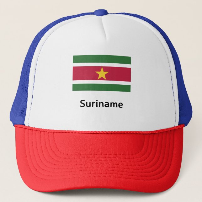 Suriname-Flag Truckerkappe (Vorderseite)