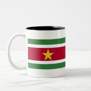 Suriname-Flag Zweifarbige Tasse