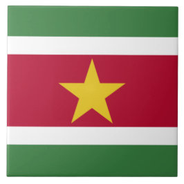 Suriname-Flagge Fliese