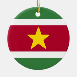 Suriname-Flagge Keramik Ornament