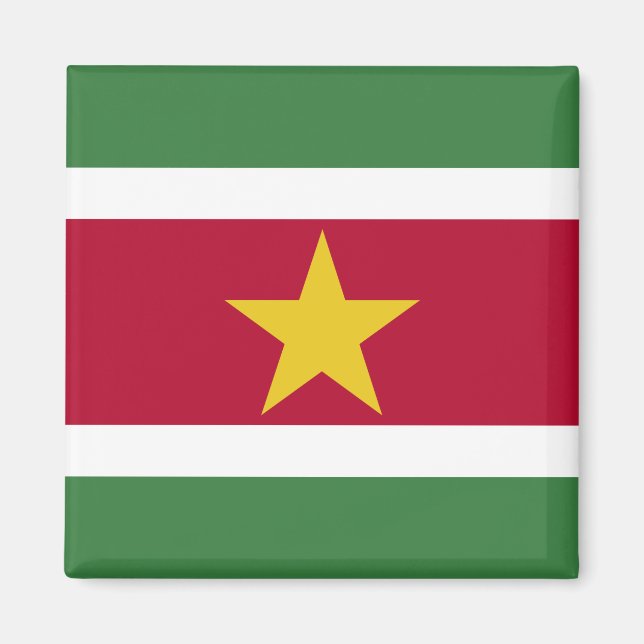 Suriname-Flagge Magnet (Vorne)